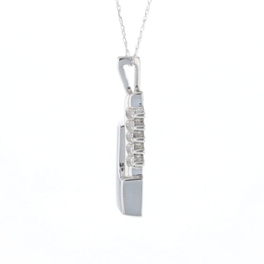 Geometric Onyx Inlaid Pendant with .14ctw Diamonds