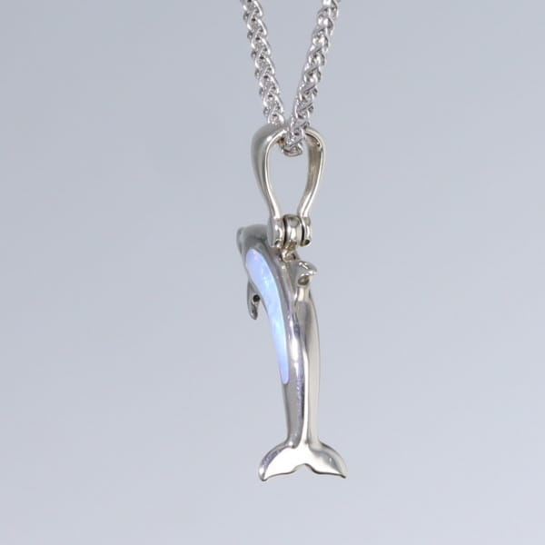 Opal Pendant Inlaid Sea Life Dolphin