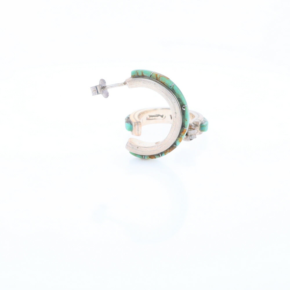 Turquoise Semi-Hoop Earrings