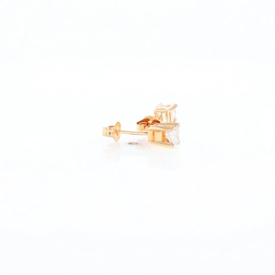 0.48ctw Princess Cut Diamond Studs