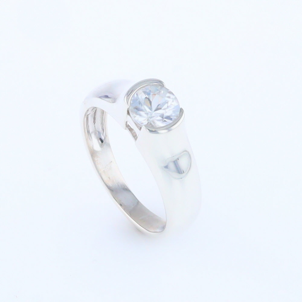 Cubic Zirconia Solitaire Ring