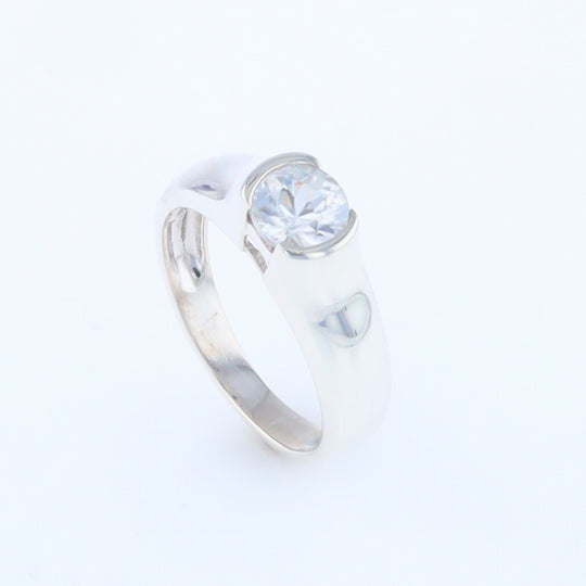 Cubic Zirconia Solitaire Ring