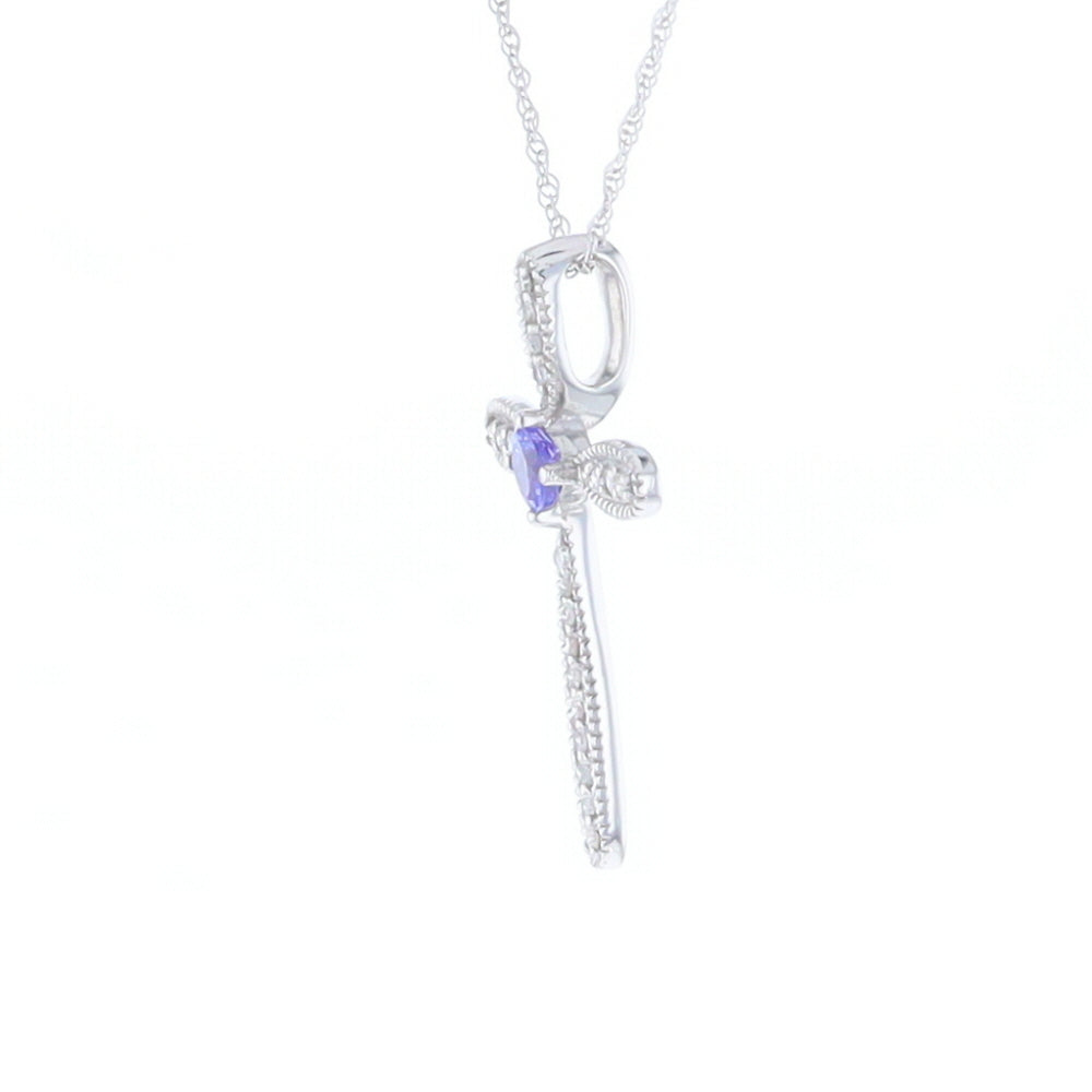 Tanzanite Cross Necklace