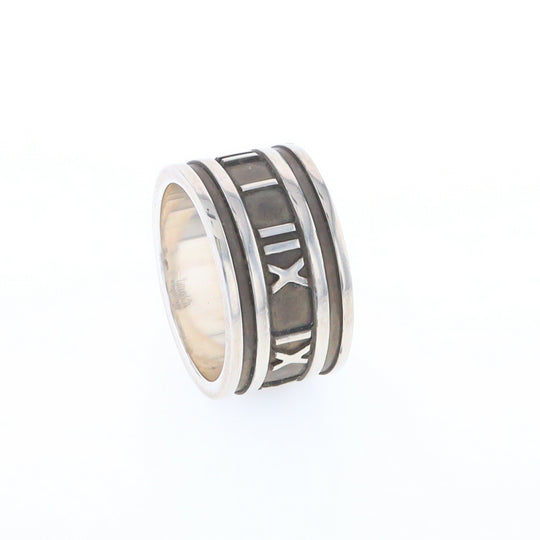 Tiffany & Co Sterling Silver Roman Numerals Ring