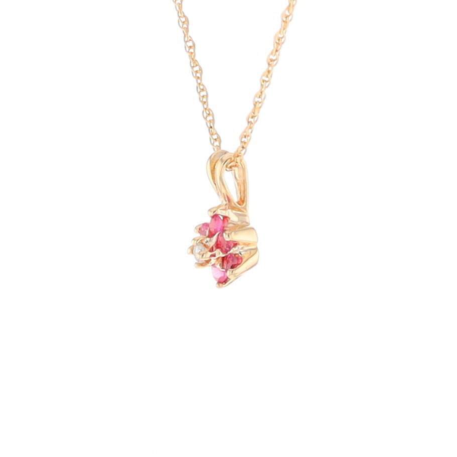 Ruby Flower Pendant