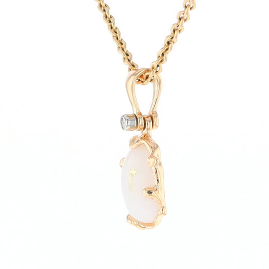 Gold Quartz Freeform Pendant