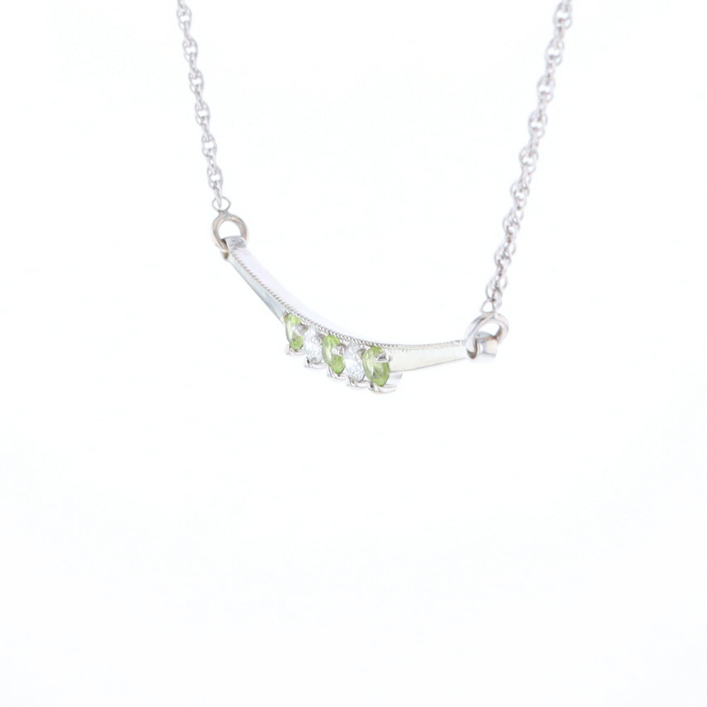 Peridot & Diamond Mother's Necklace