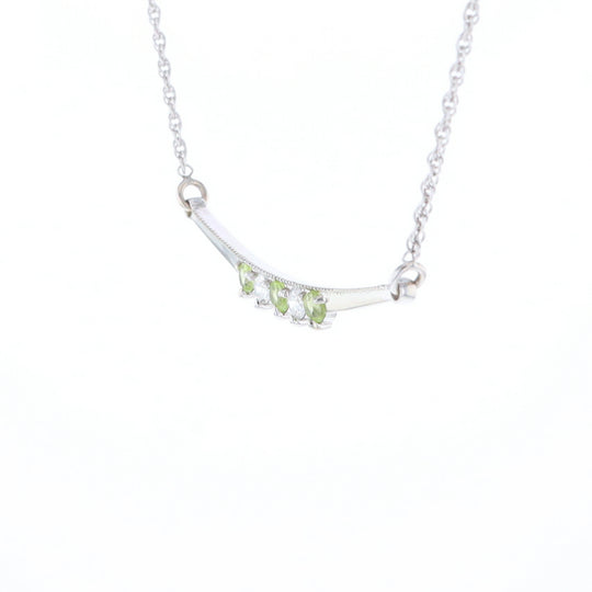 Peridot & Diamond Mother's Necklace