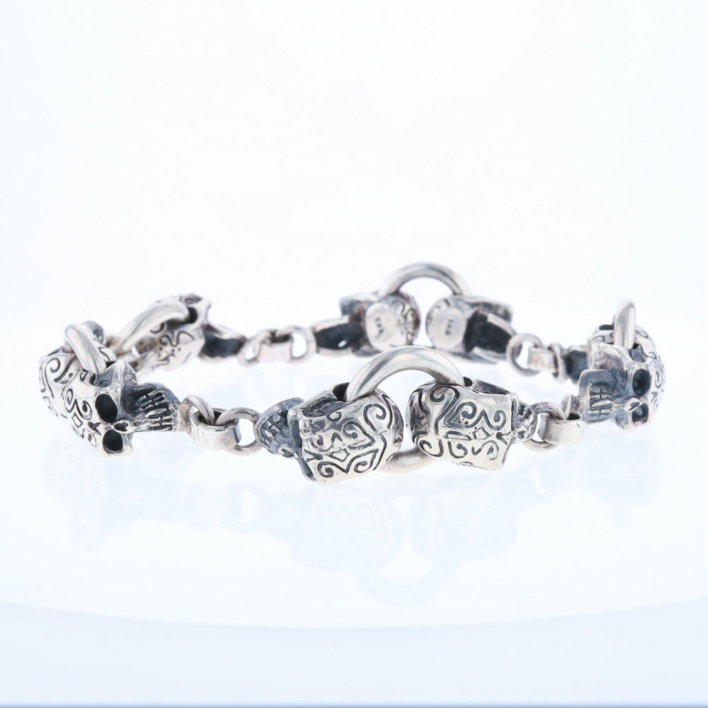 Silver Skull Bracelet