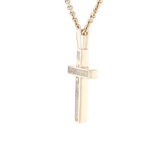 Three Section Gold Quartz Cross - G2