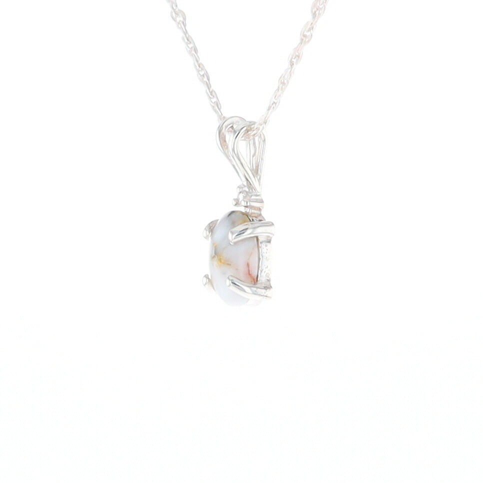 Gold Quartz Cabochon Necklace