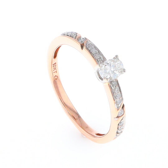 Rose Gold Oval Diamond Engagement Ring