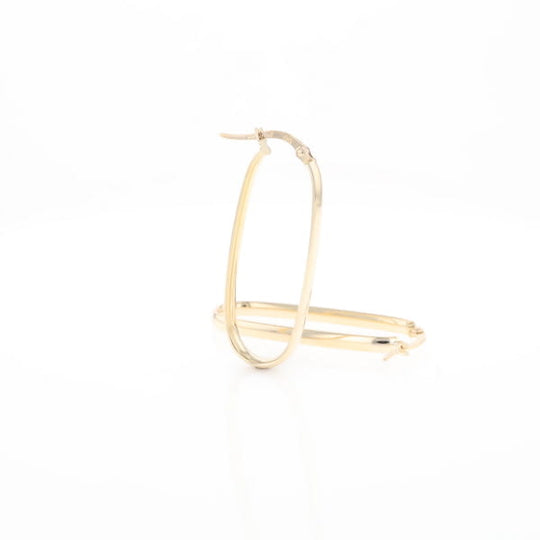Flat Saddleback Hoop Earrings