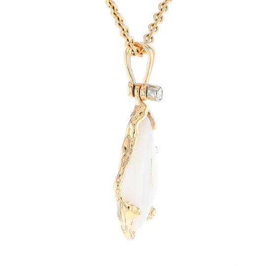 Gold Quartz Freeform Pendant (G2)