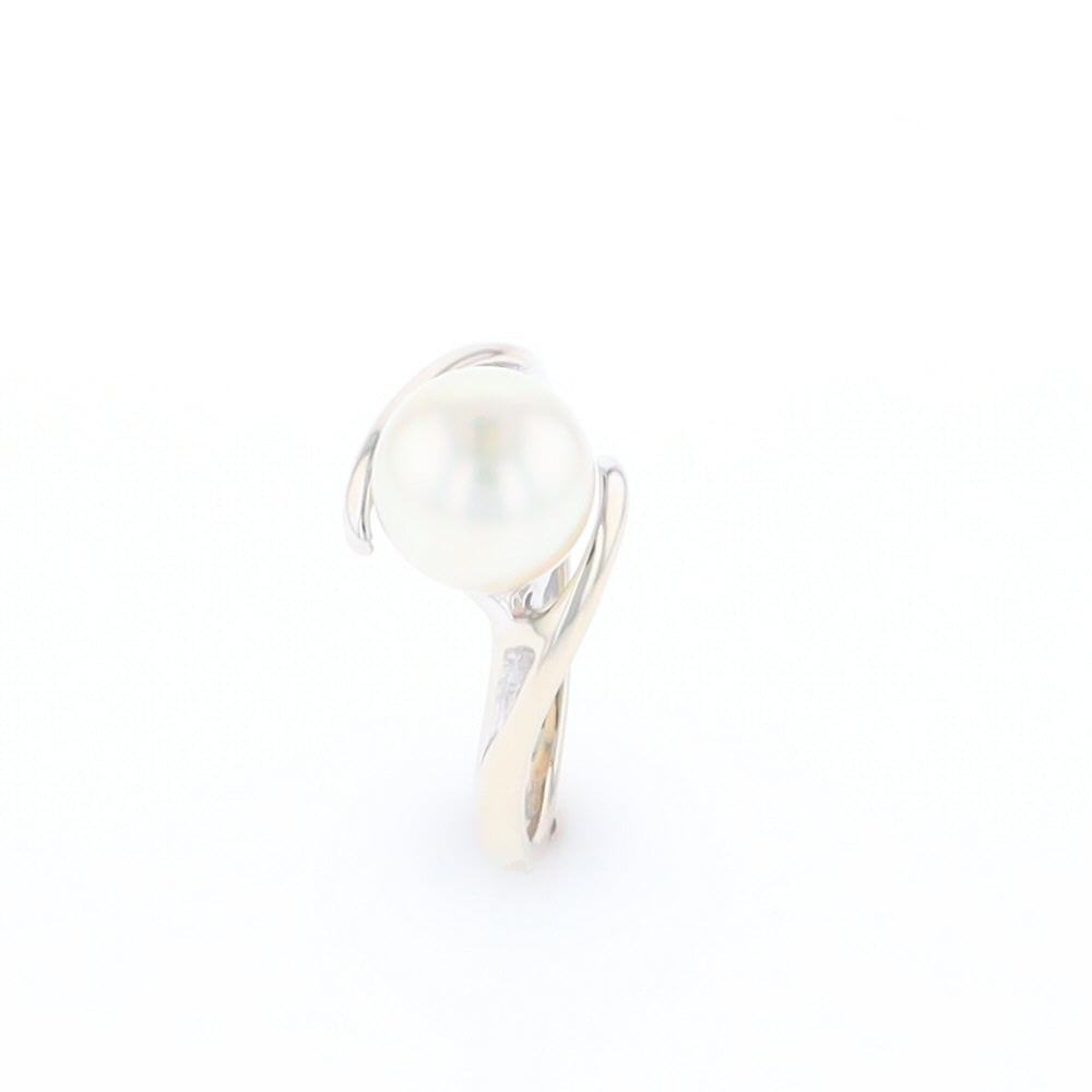 Pearl Solitaire Bypass Ring