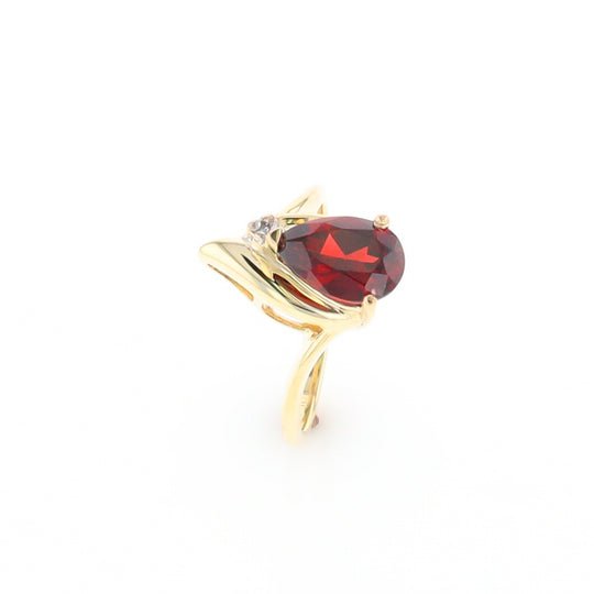 Pear Garnet Ring