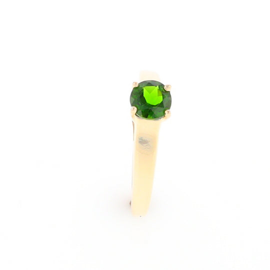 Chrome Diopside Solitaire Ring