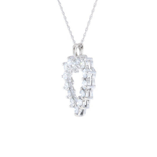 Open Heart Diamond Pendant