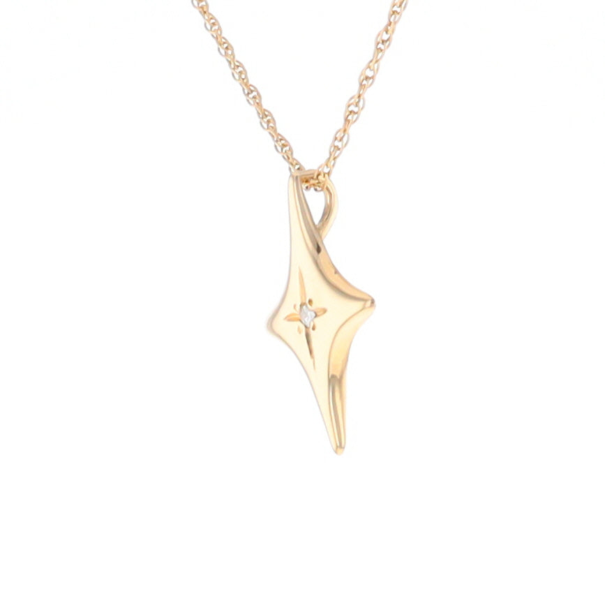 North Star Pendant Diamond Solitaire