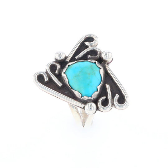 Triangle Design Turquoise Ring