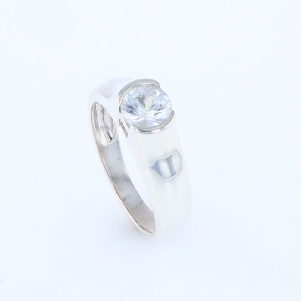 Cubic Zirconia Solitaire Ring