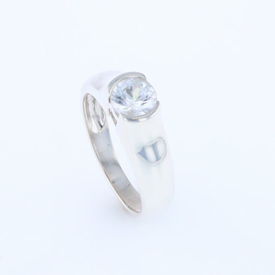 Cubic Zirconia Solitaire Ring