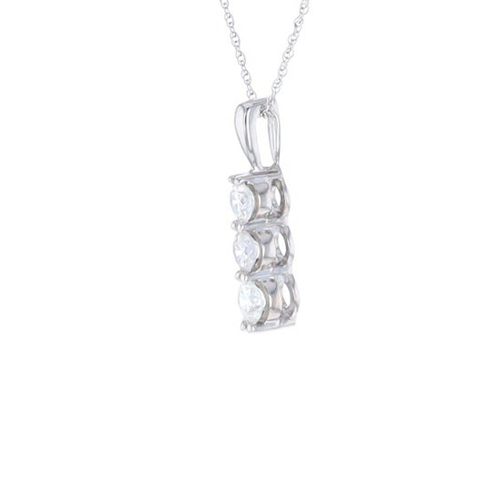 Three Diamond Drop Pendant