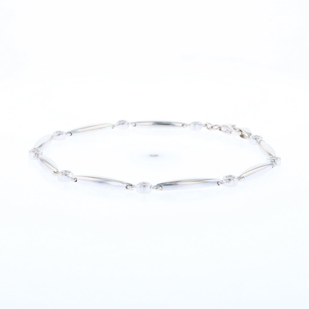 Elongated Link Diamond Bracelet