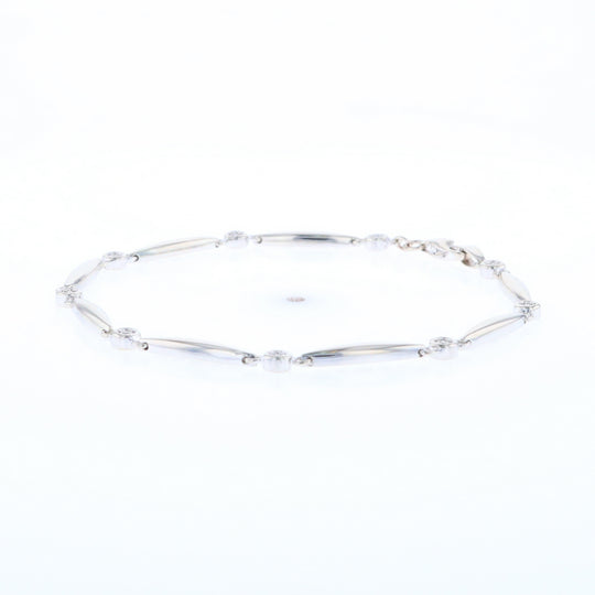 Elongated Link Diamond Bracelet