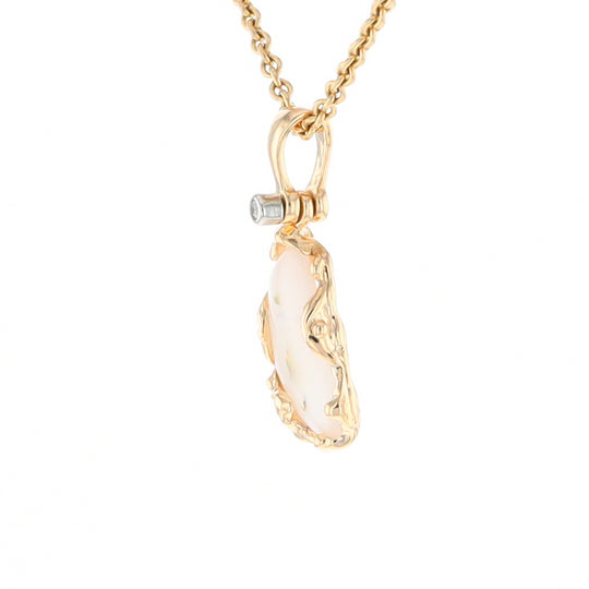 Gold Quartz Freeform Pendant (G2)