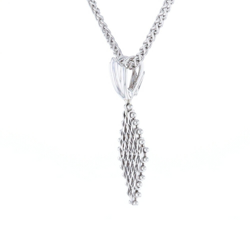 Woven White Gold Pendant
