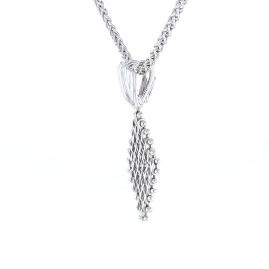 Woven White Gold Pendant
