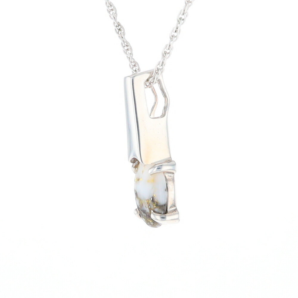 Gold Quartz Cabochon Pendant