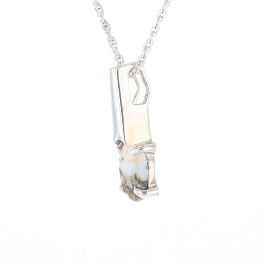 Gold Quartz Cabochon Pendant