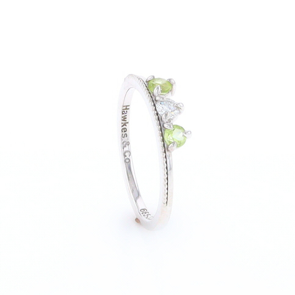 Peridot & Diamond Mother's Ring