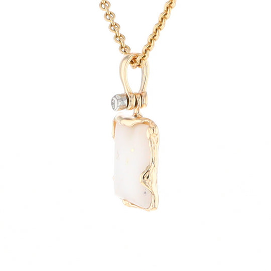 Gold Quartz Freeform Pendant (G2)