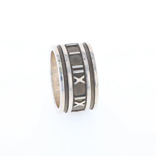 Tiffany & Co Sterling Silver Roman Numerals Ring