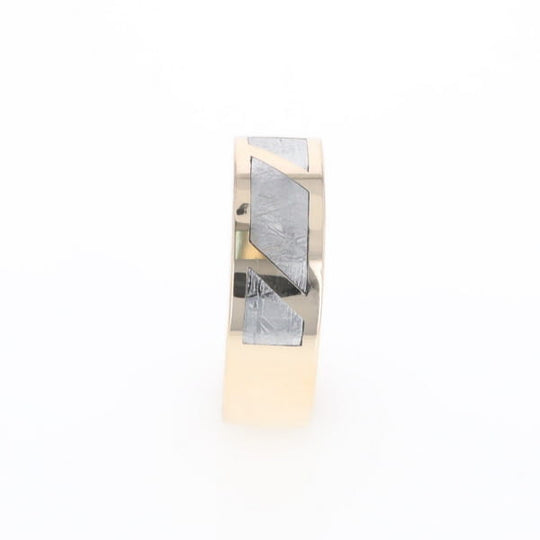 Meteorite Ring, 3 Section Inlaid Design