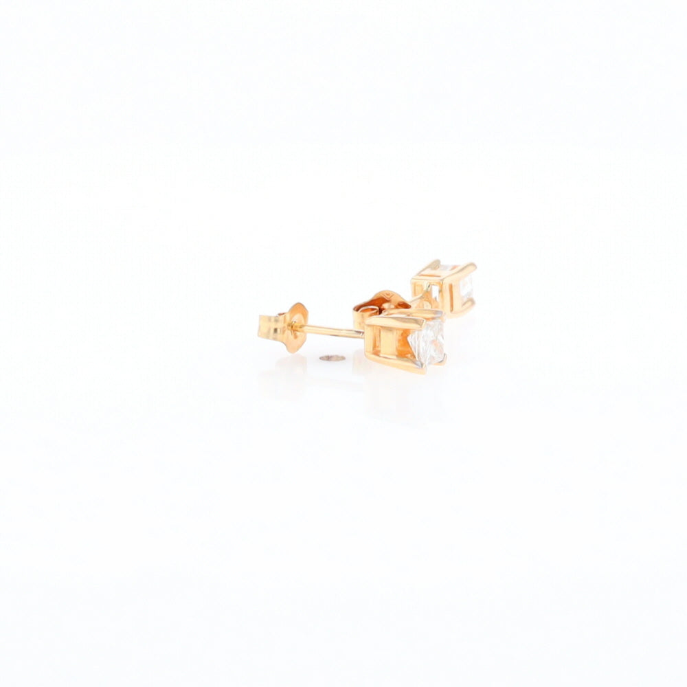 0.48ctw Princess Cut Diamond Studs