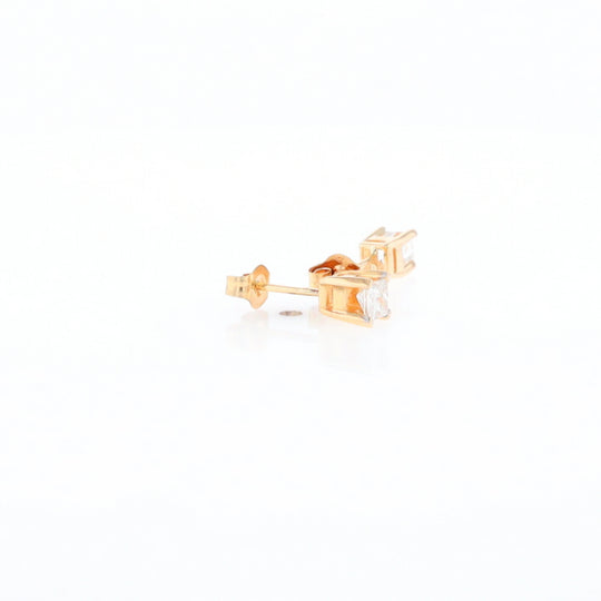 0.48ctw Princess Cut Diamond Studs