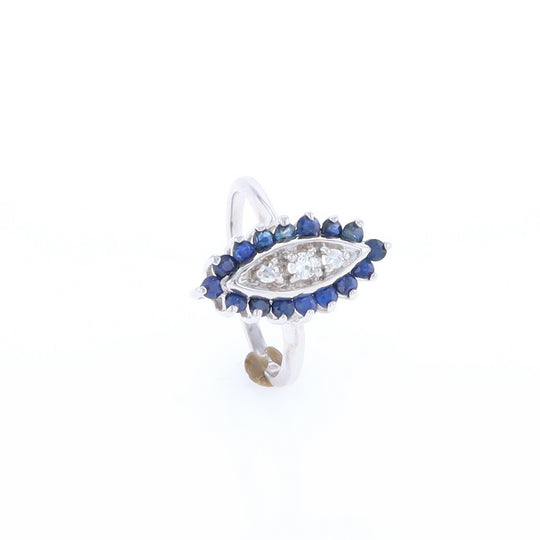 Marquise Cluster Sapphire Ring