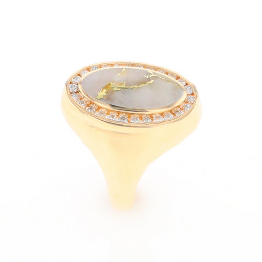 Gold Quartz Ring Lady’s