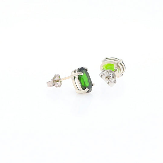 Chrome Diopside Solitaire Studs