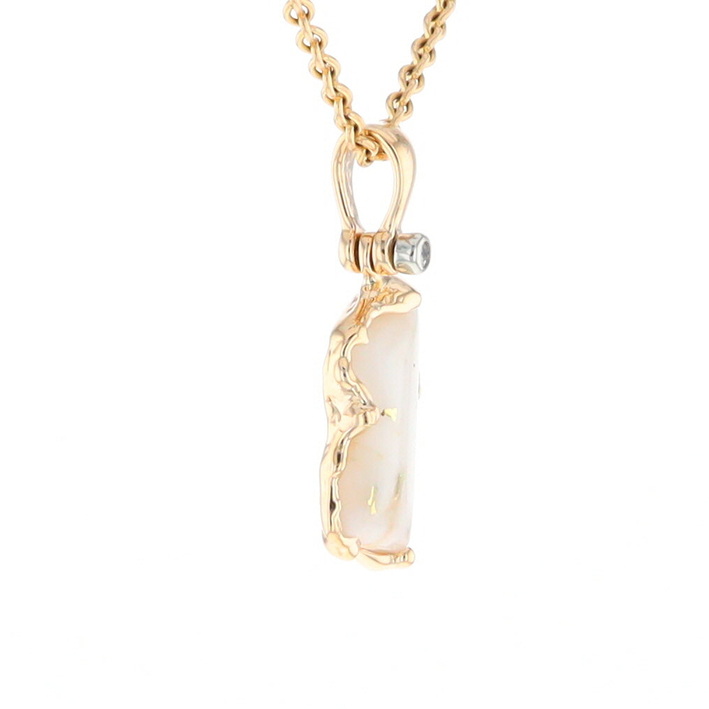 Gold Quartz Freeform Pendant  (G2)