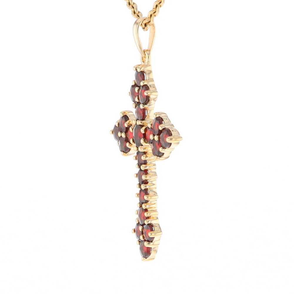 Vintage Garnet Cluster Cross