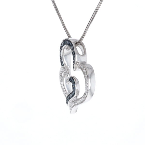 Double Heart Diamond Necklace