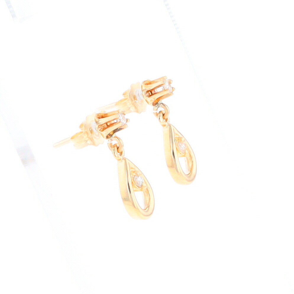 Dangle Teardrop Diamond Earrings