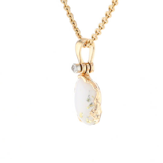 Gold Quartz Freeform Pendant (G2)