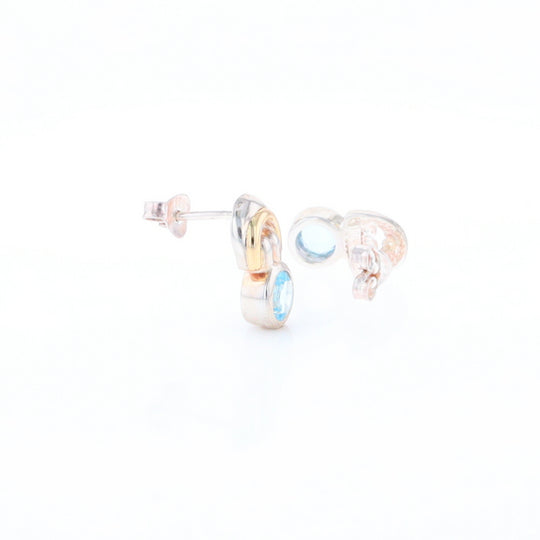 Blue Topaz Stud Earrings