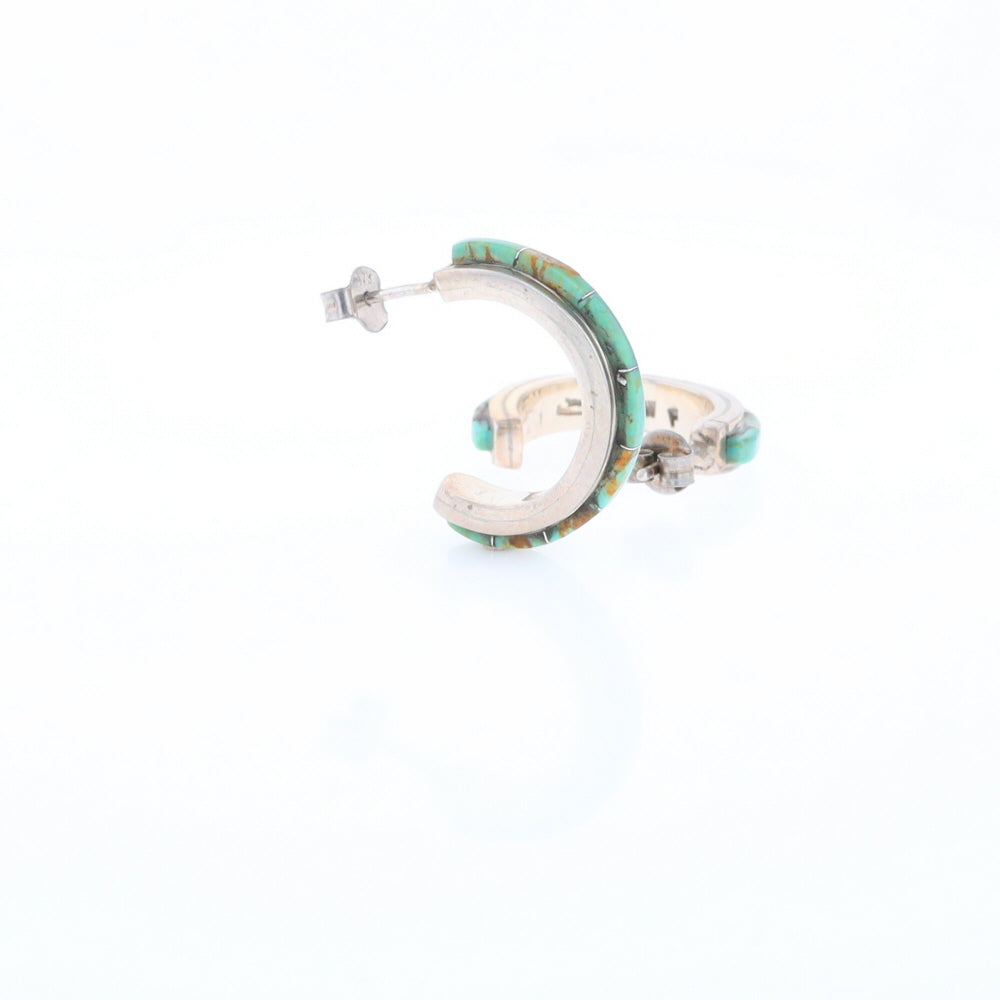 Turquoise Semi-Hoop Earrings